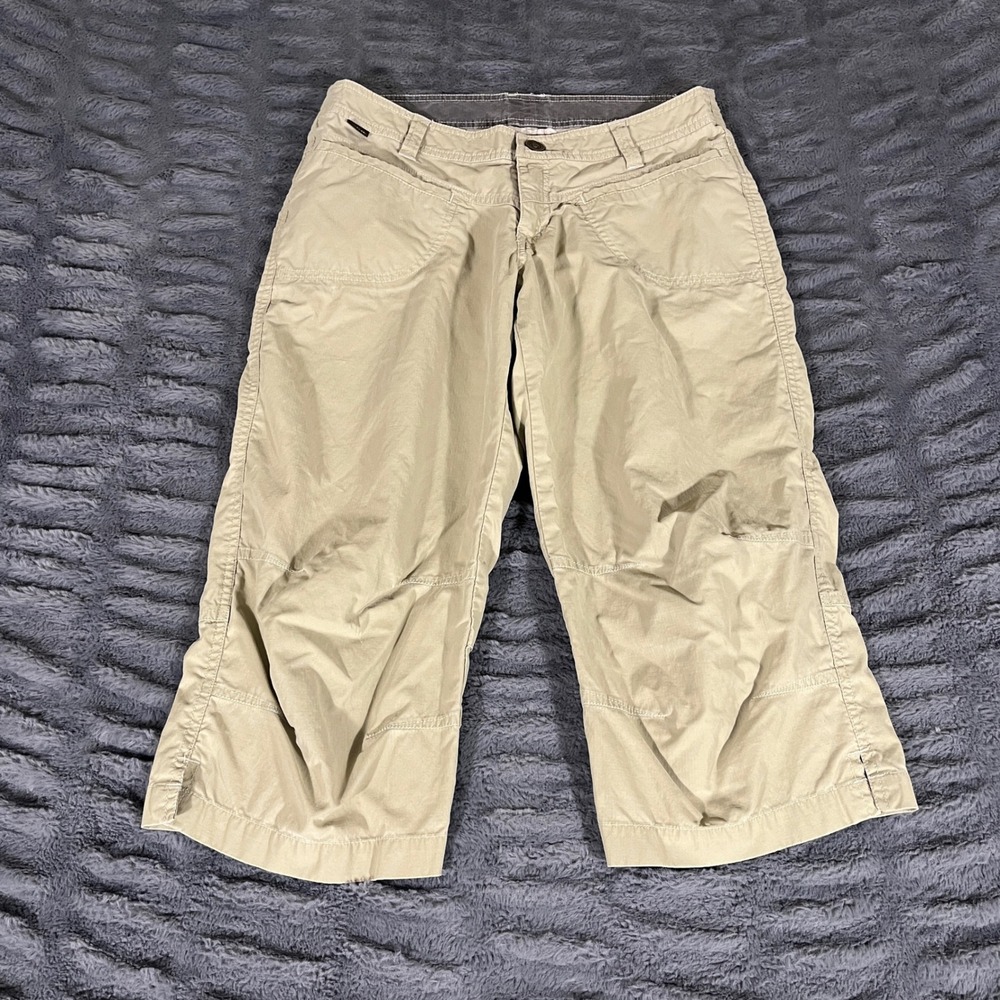 KUHL Khaki Kapri Cropped Hiking Pants Tan Gorpcore Outdoor Women 10 AQ103